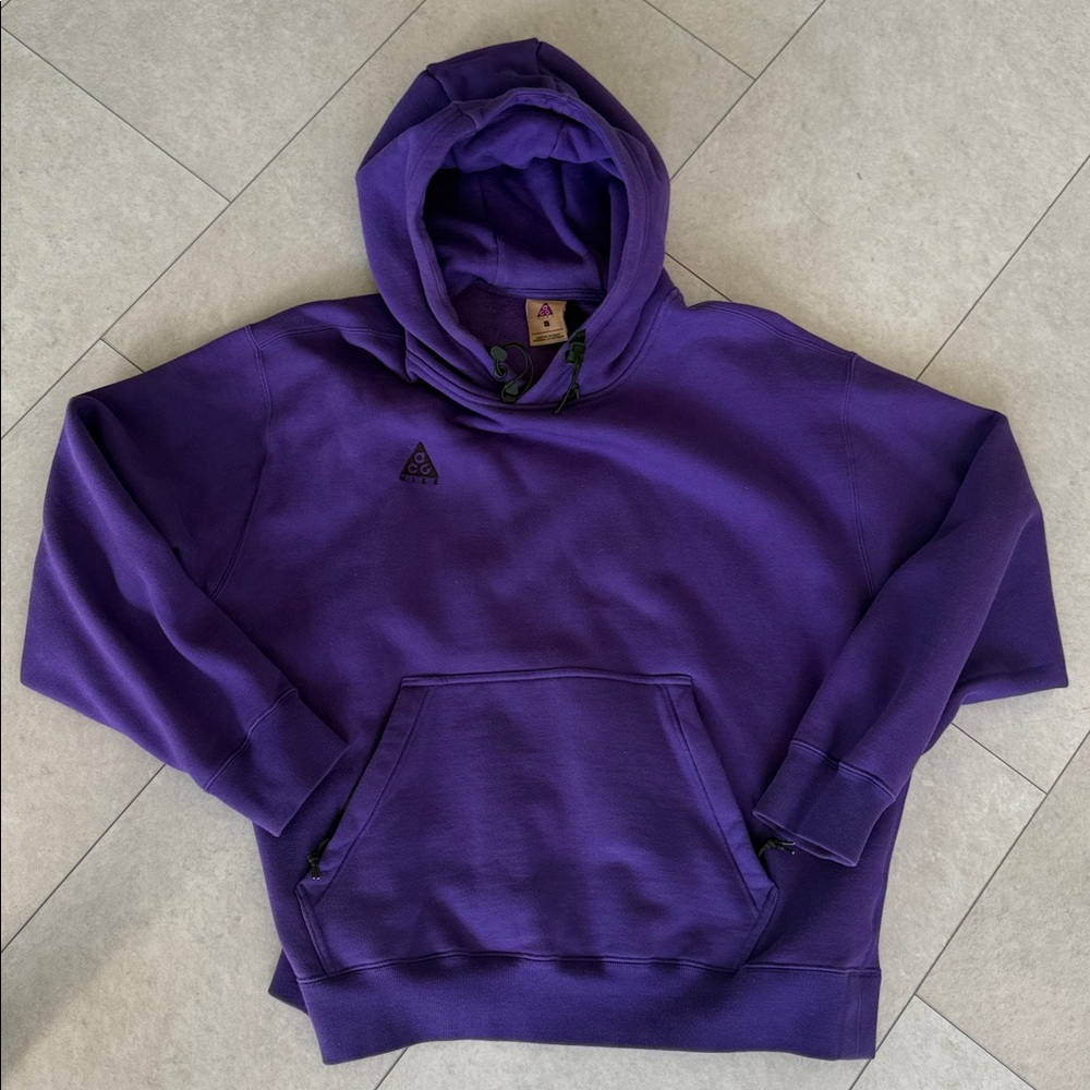 Nike ACG Purple Hoodie with Black Drawcords